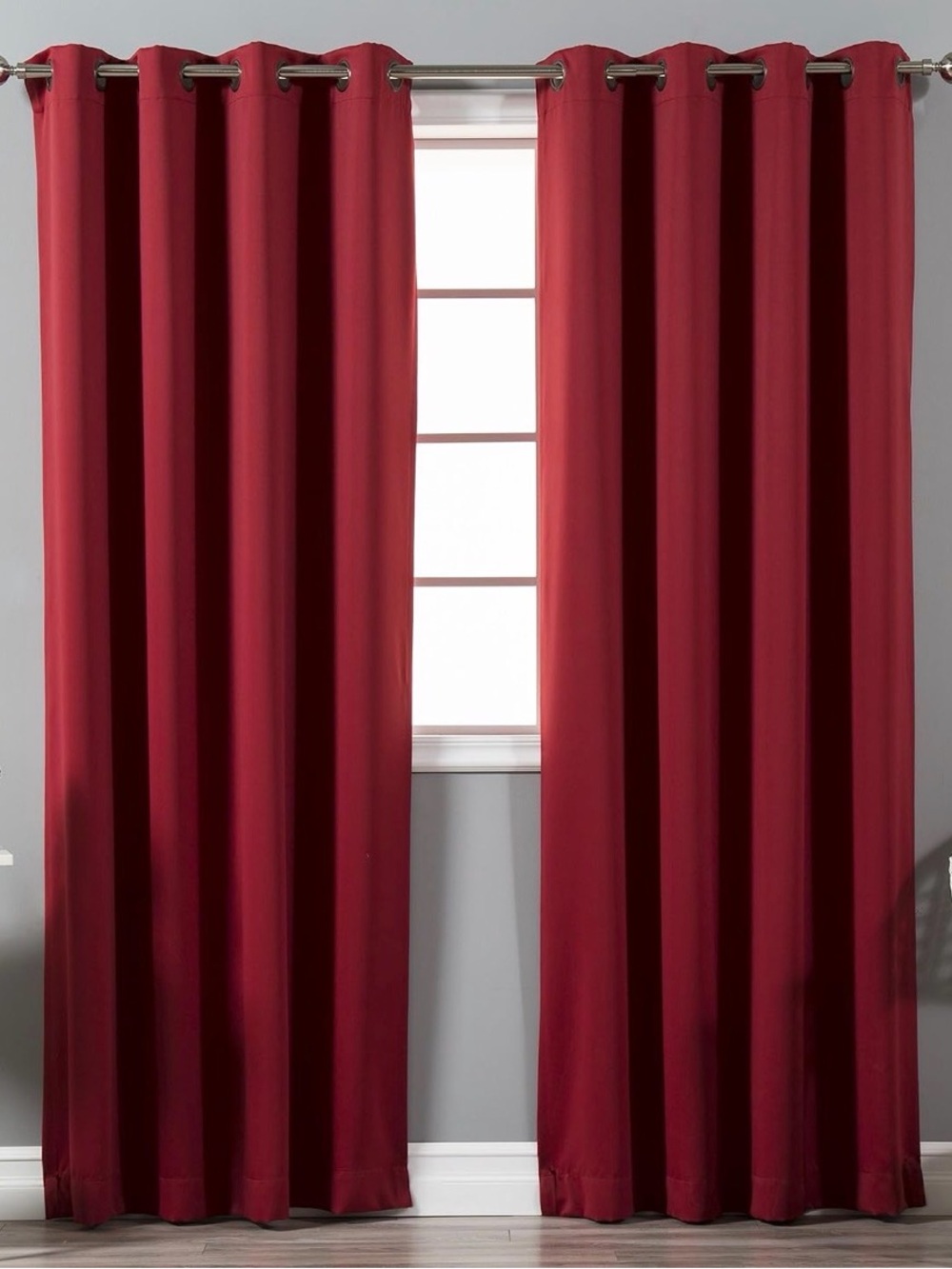 Best Home Fashion Premium Curtains 2 Pk Thermal Insulated Blackout Cardinal Red